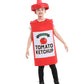 Seasons Mustard Costume Ketchup Cosplay Halloween Costume For Child 4-9 Years (Red Ketchup)
