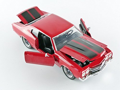 Jada Toys & Furious Dom'S Chevy Chevelle Ss Die-Cast Car, Toys For Kids And Adults Fast & Furious Movie 1- 1:24 Diecast - '70 Ch