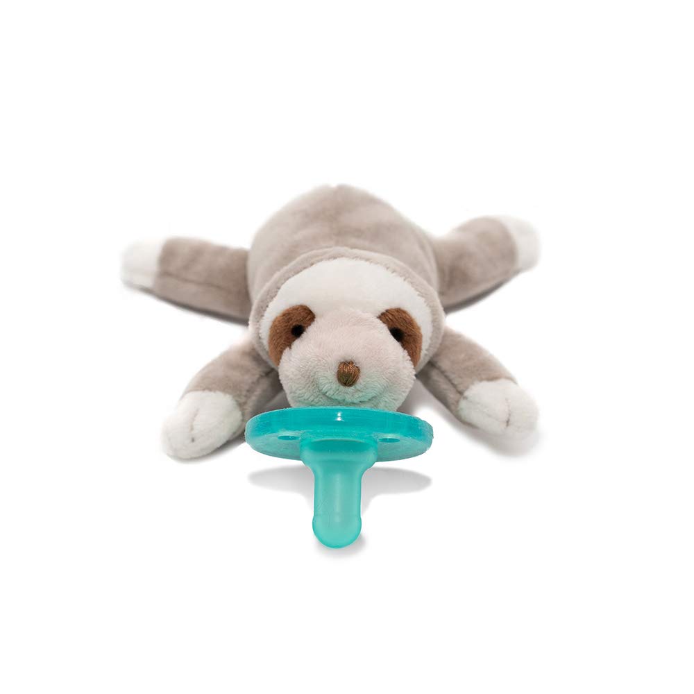 WubbaNub Infant Pacifier - Sloth, Brown Silicone, 1 Count, Model W32706