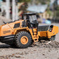 Gemini&Genius Road Roller Truck Toy - 1/50 Scale Metal Grader Vehicle, Asphalt Drum Compactor for Kids, Play or Display