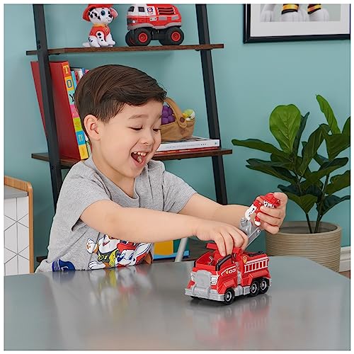 Paw Patrol, Marshalls Deluxe Movie Transforming Fire Truck Toy Car With Collectible Action Figure, Kids Toys For Ages 3 And Up