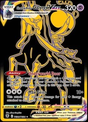 Pokemon - Shadow Rider Calyrex Vmax - Tg30/Tg30 - Astral Radiance - Trainer Gallery - Ultra Rare - Black & Gold