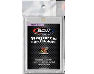 Bcw 180 Pt Magnetic Card Holders - 1 Pack | Easy Access Trading Card Protectors | Ideal For Standard Size Cards, 2-Piece Design 