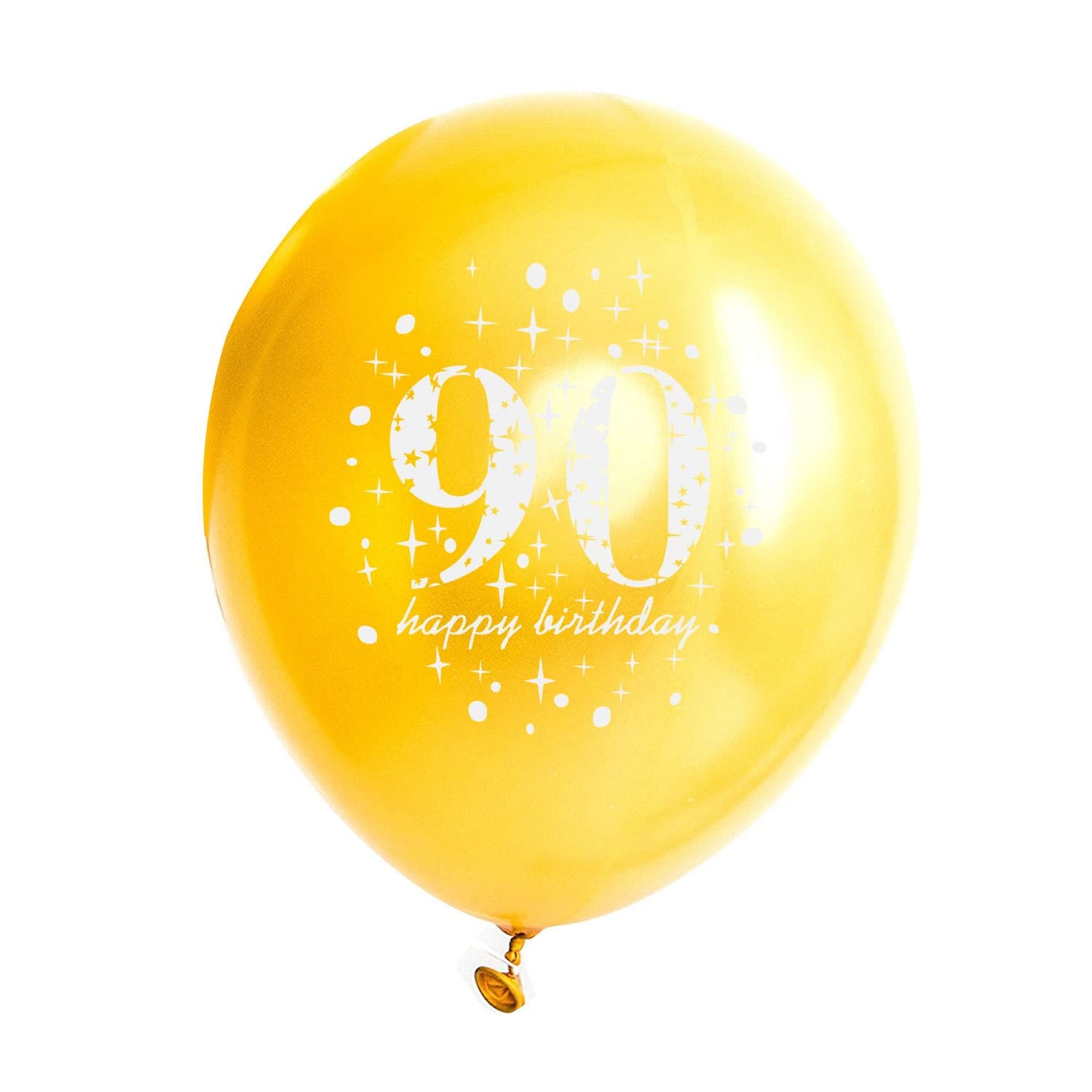 SHUNTAI 90th Birthday Balloons - Gold and Black Latex Confetti, 12 inch, 15 Pieces, Happy 90 Year Old Anniversary Party Decor