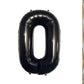 Atpata Funky Black Number Foil Balloons for Numeric Milestone Parties (40 INCH, 0)