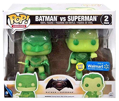 Funko Pop Batman Vs. Superman Glow In the Dark limited availability 2 pack