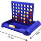 SHUYUE 4 in A Row Board Games Foldable Line up 4 Toys Childrens Educational for Kids Blue