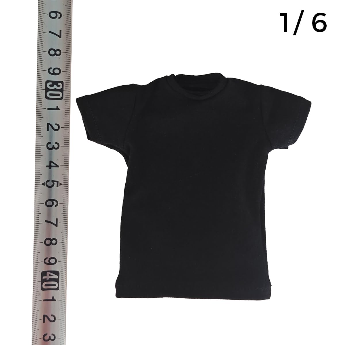 Panchitalk 1/6 Scale Custom T-Shirt Top Model For 12 Male And Female Action Figure Body (Black)
