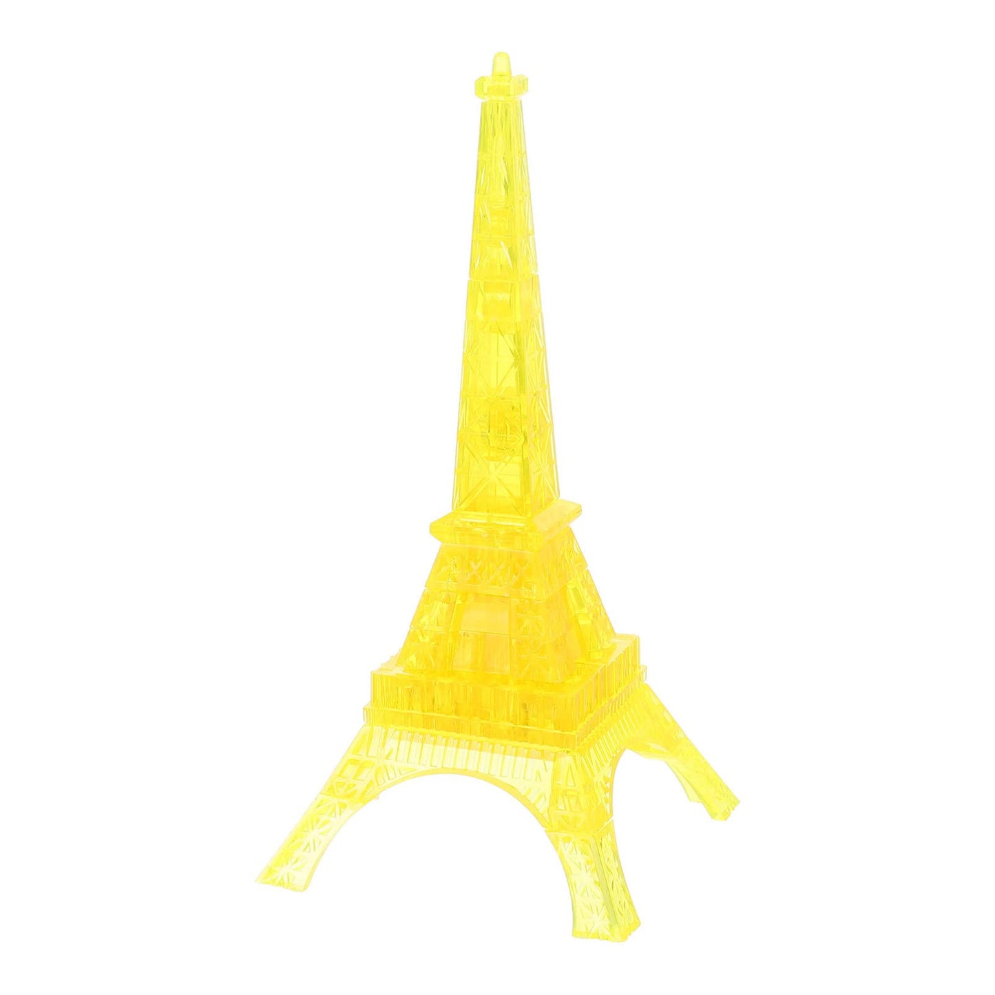 Toyvian Transparent Crystal 3D Eiffel Tower Puzzle Building Block Toy Set for Kids Toddlers Educational Decorative Model 7 Inch