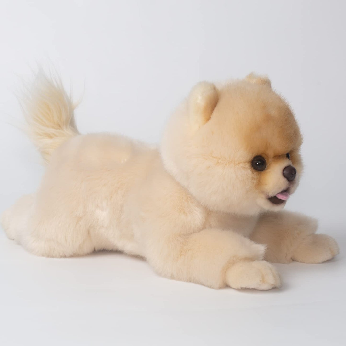 HOKESS 16 Inch Pomeranian Stuffed Animals- Lifelike Plush Pomeranian Dog-Handmade Soft Simulation Pet Dog-Toy Gifts for Kids Girls Boys Baby Birthday