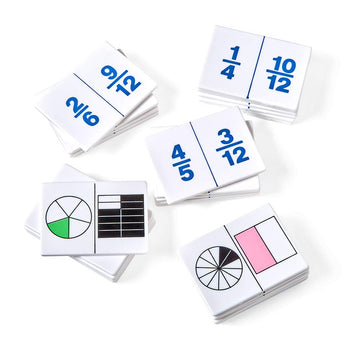 Hand2Mind Plastic Fraction Dominoes Game Tiles, Montessori Math Materials For Kids To Learn Decimal And Fraction Equivalence Mat