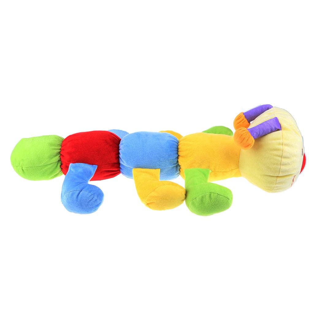 Merishopp Cuddly Baby Caterpillar Plush Toy With Whistle With Rattle For Playmat|Baby | Toys For Baby | Developmental Baby Toys|