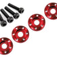 Traxxas CS 4 Machined Aluminum Wheel Nut Washer, 3 x 12mm, Red