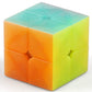 TANCH 2X2 Jelly Speed Cube Puzzle Toy - Transparent, Stickerless, Model 603981152593, Durable Plastic Design