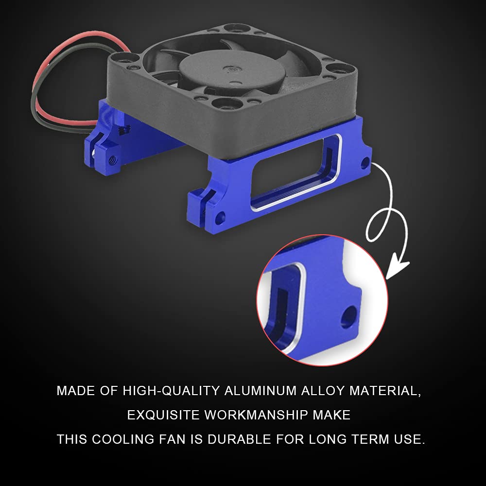 GLOBACT CNC Aluminum Alloy ESC Cooling Fan Heat Sink High Velocity Fan Heatsink for 1/10 Slash 4x4 Stampede 4x4 VXL Rustler VXL