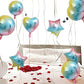 [10 Pack] Heart Shape Foil Balloons, 18'' Mylar Balloons Aluminum Foil Decorations For Birthday Party/Wedding/Engagement Party/C