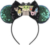 CLGIFT Princess Minnie Ears,Pick your color, Flower Minnie Ears, Floral minnie ears, Purple Sparkle Mouse Ears (BY)