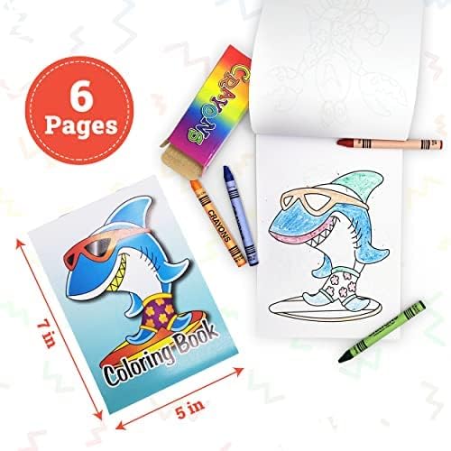 Bulk Coloring Books For Kids (72 Pack) Mini Coloring Books & Crayons, Party Favors, Fun Activity, Giveaways, Mini Travel Books |