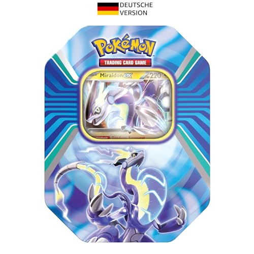 Pok  mon - Trading Card Game: Tin-Box Paldea Legends - Miraidon (1 Holographic Card & 4 Booster Packs)