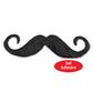 Beistle , 6 Piece Handlebar Hairy Staches, 5 (Black)