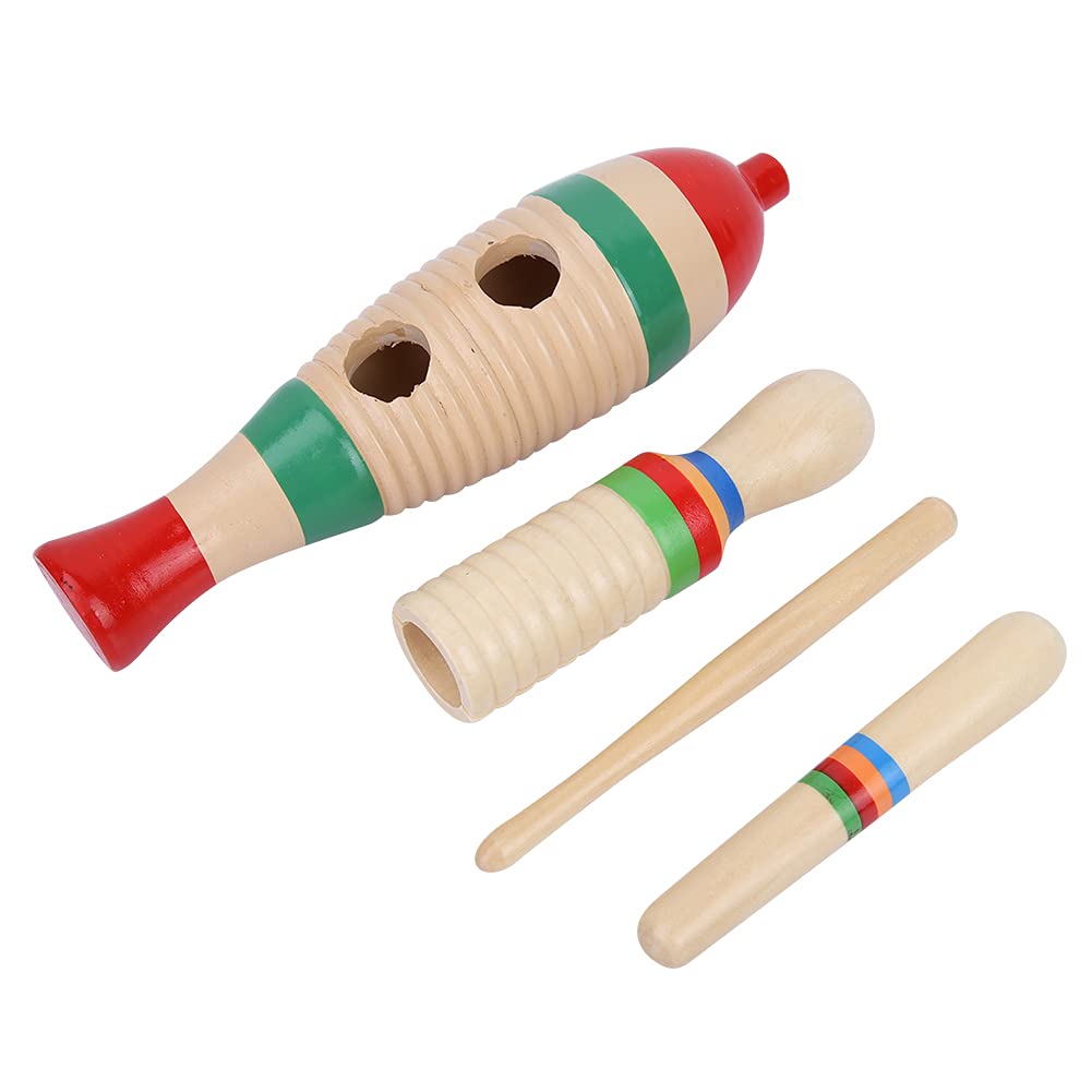 Fish Style Guiro, FishShaped Guiro, Wood Equipped With Scraper, Children Early Education Instrument Kids For Developing Kids Mu