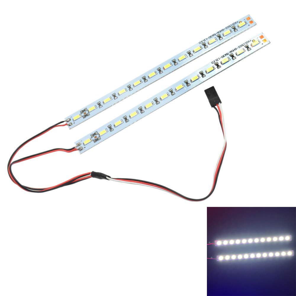 LAFEINA Drift Car LED Chassis Dazzle Light Decorative Lights RC Car Accessories for 1/10 1/8 Scale RC Model Car(White)
