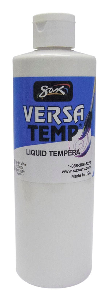 Sax Versatemp Heavy-Bodied Tempera Paint, White, 1 Pint - 1440695, 16 Fl Oz (Pack of 1)