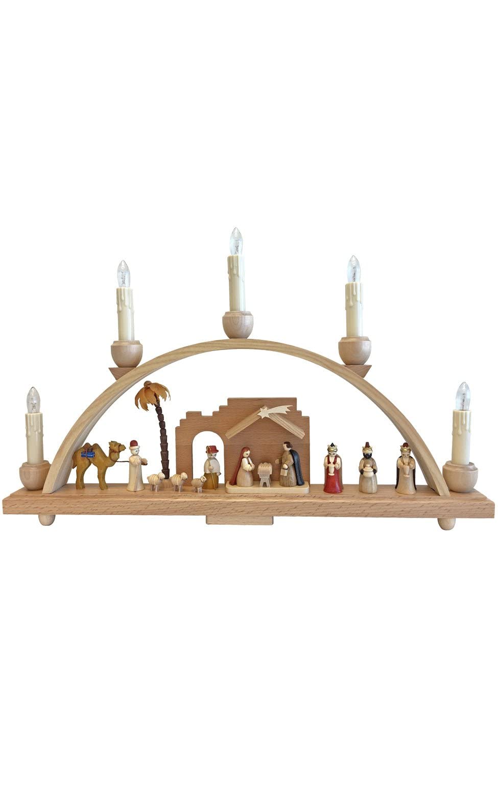 Alexander Taron 1228 Richard Glaesser Arch-Nativity Scene-11.25 H x 19 W x 2 D, Brown