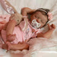 Pinky Reborn Baby Dolls 18 Inch Girl Eyes Closed Realistic Newborn Baby Doll Full Body Poseable Anatomically Correct With Clothe