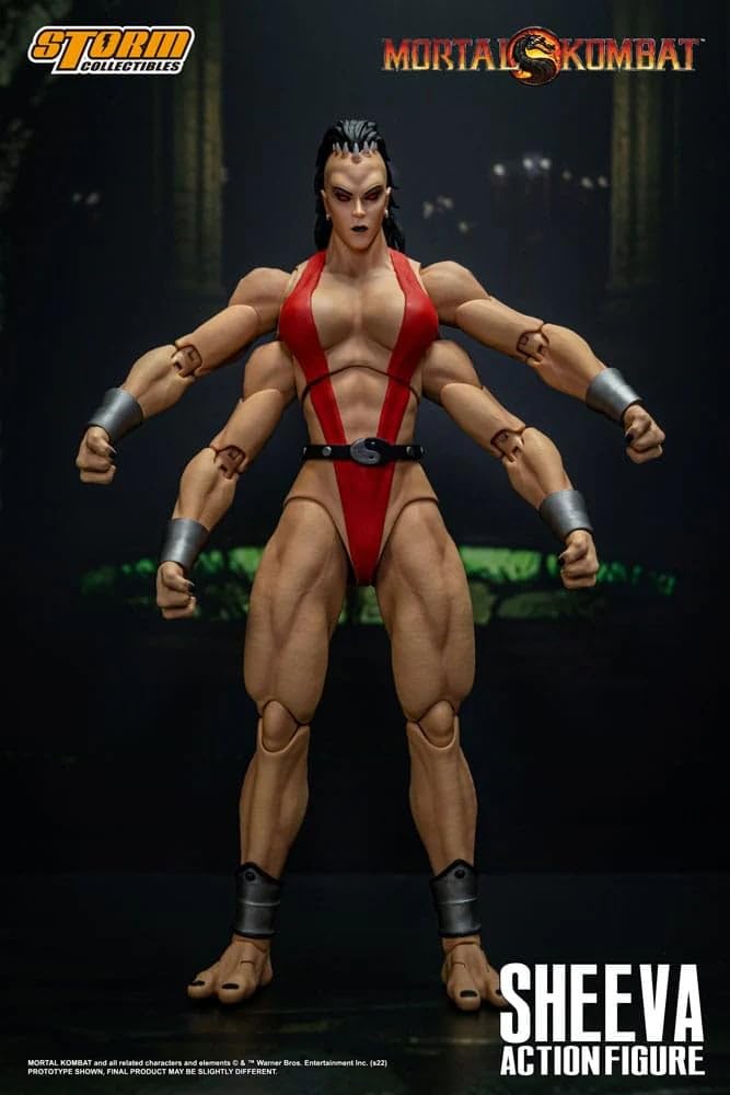 Storm Collectibles Mortal Kombat Sheeva Action Figure 1/12 Scale Red, Model STM87267, Plastic Material