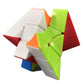 YunTeng Cube Twist 3x3 Speed Cube - Multicolor Stickerless Plastic Magic Puzzle Toy