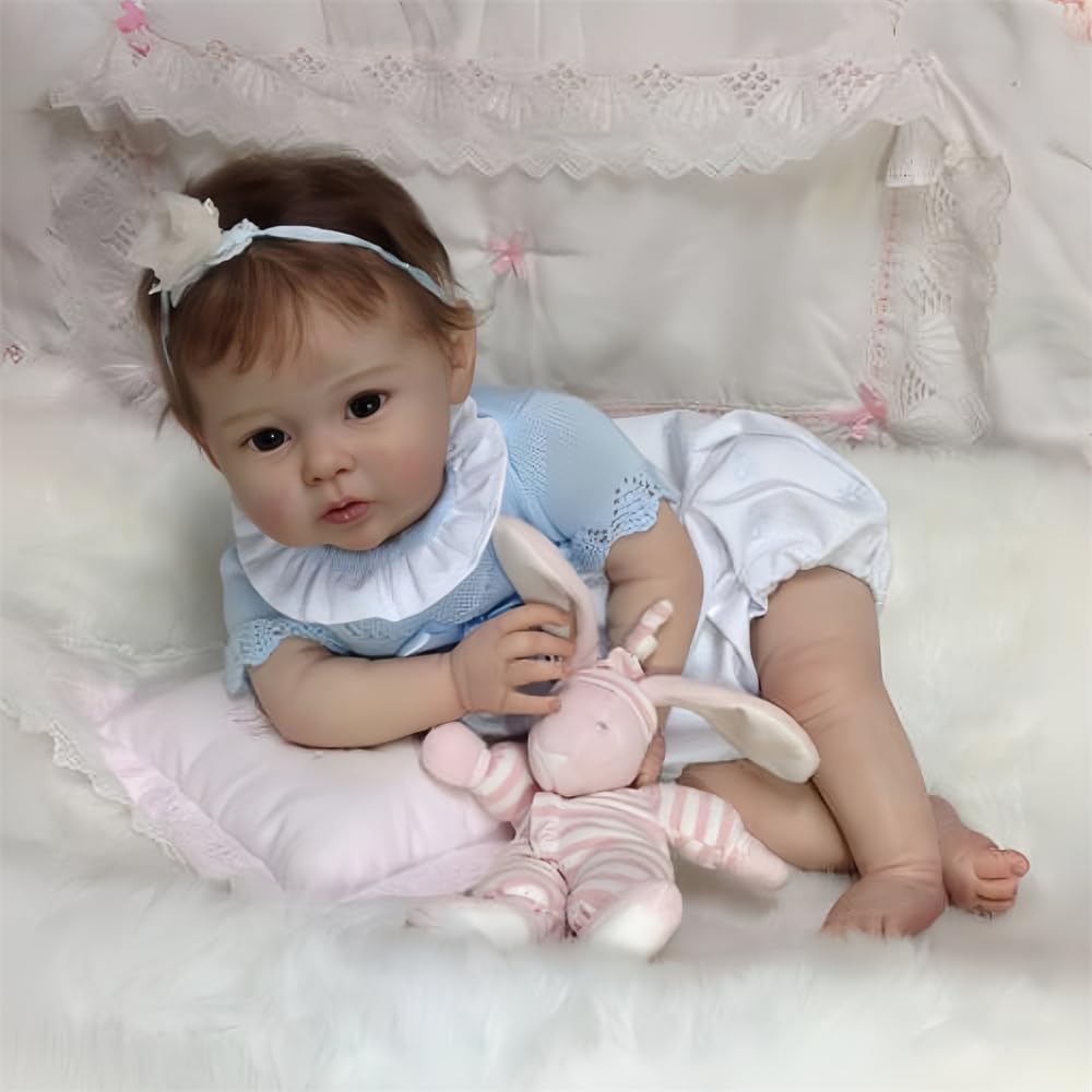 Maihao 20-Inch Reborn Baby Dolls Girl Lifelike Baby Dolls Realistic Reborn Doll Girl Soft Body Open Eyes Newborn Real Life Baby