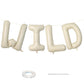 40 Inch Cream Wild Balloons, Large Letter Balloons For Wild One Party, Foil Helium Balloons, Beige Mylar Big Beige Alphabet Allo