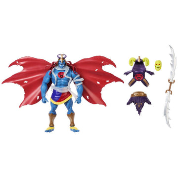 Masters of the Universe Origins X Thundercats Action Figure Skell-Ra  1980s Skeletor & Mumm-Ra  5.5-inch Posable  decorative replica blade  Swap Heads & protective covering & Cape
