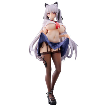 LUNK Alvina-Chan Figure 9.5'' Cat Ear Girl Figurine Uniform Version Standing Position Model Anime Statue Collection Ornaments