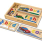 Melissa & Doug See & Spell Wooden Play Set + Free Scratch Art Mini-Pad Bundle [29407]