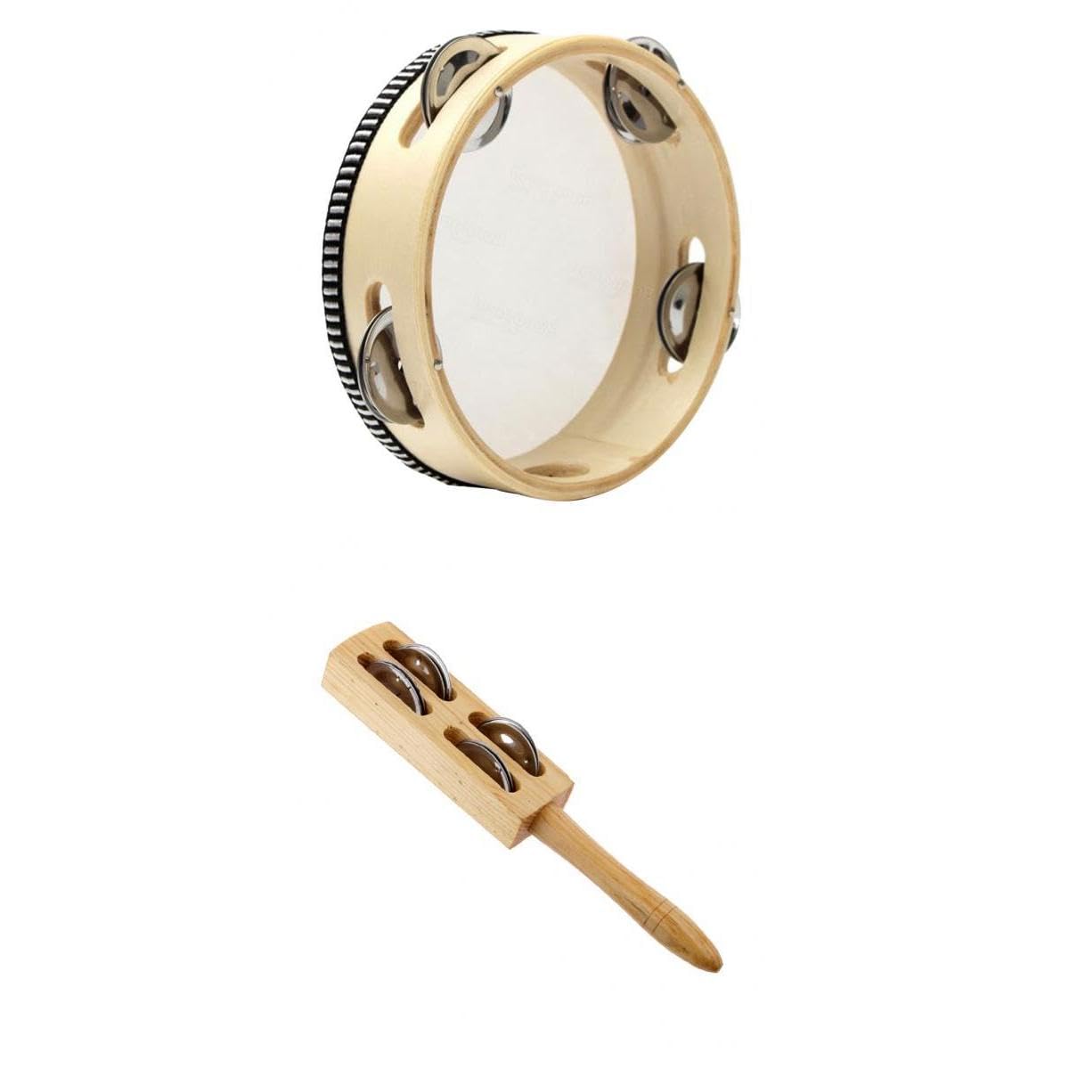 Atorse Handbell Cymbal Tambourine Set For Kids Musical Toys Percussion Instrument
