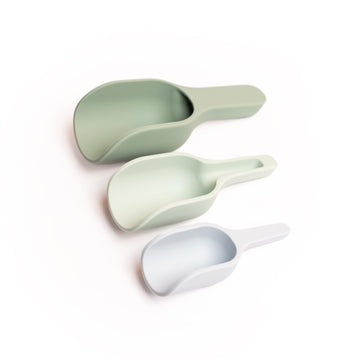 Inspire My Play - 3 X Silicone Nesting Scoops - Perfect For Sensory Playtray - Sensory Bin Accessories - Special Education Classroom Supplies - Montessori Education Toys - Multi-Purpose Shovel - Green