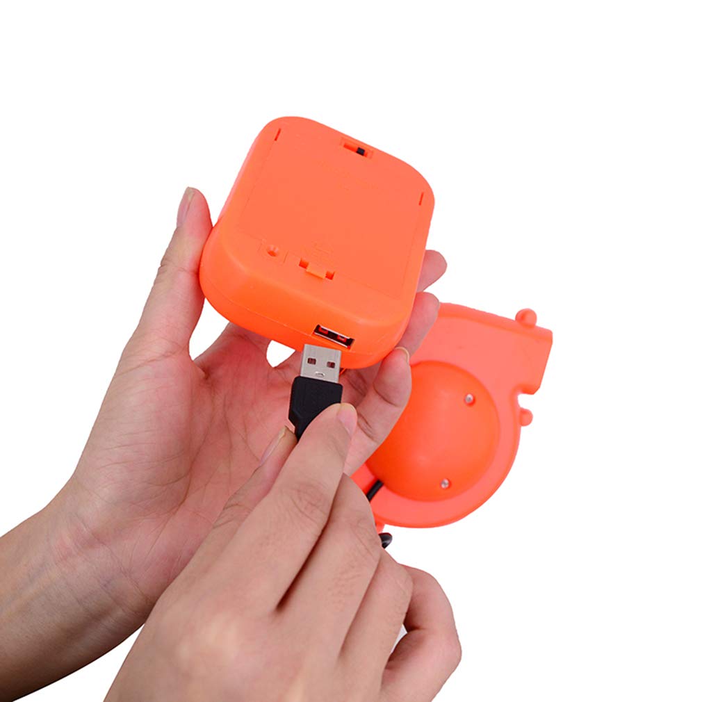 Arokibui USB Mini Inflatable Costume Fan - Portable Blower for Dinosaur Costumes - Orange - Durable ABS Material