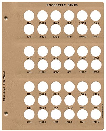 Dansco Us Roosevelt Dime Coin Album 1946 - 2026 #7125