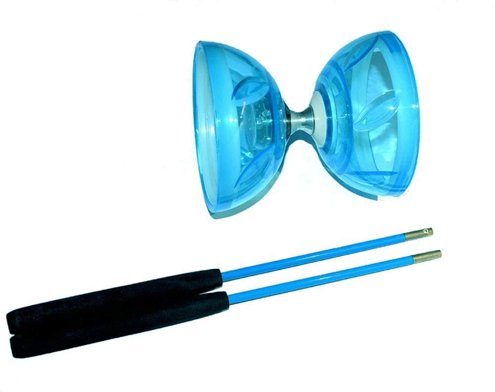 Diabolo Chinese Yoyo Set ,Triple Bearing Diabolo Chinese Yo-Yos Juggling Toys Colorful Led Diabolo With Diablo Sticks, Diabolo String&Net Bag, Easier Start/ Faster/ Stable&Lasts Longer (Led)