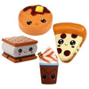 Anboor 4 Pcs Squishies Smore Waffle Cake Pizza Coffee Cup Kawaii Scented Soft Slow Rising Squeeze Stress Relief Kids Toy