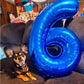 Navy Blue Jumbo Number 6 Balloon 40 Inch, Boy Girl 6Th Birthday Supplies, Foil Helium 6 16 26 46 66 Birthday Giant Balloon, Myla