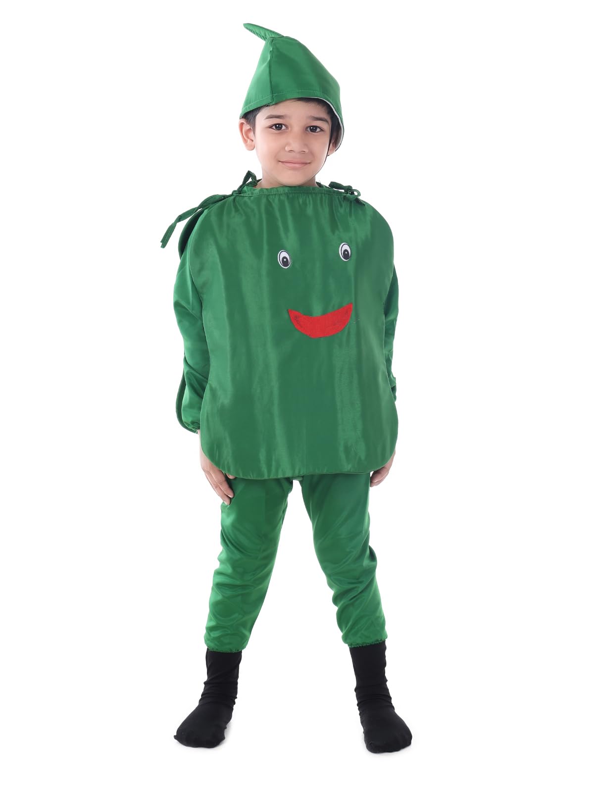 The Dance Bible Capsicum Fancy Dress With Jumpsuit For Kids 2-4 Years | Boys & Girls Vegetable Cutout Costume For School Functio