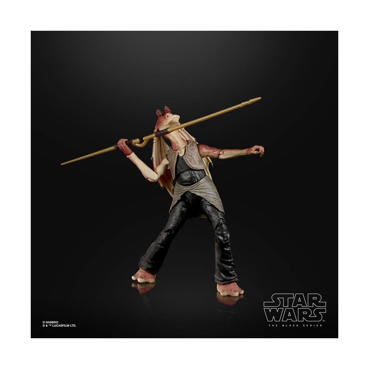 STAR WARS The Black Series Jar Jar Binks 6-Inch Action Figure, Deluxe Collectible, Black, Model F0490, For Kids Ages 4 and Up