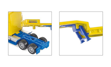Siku 1805, Lorry with New Holland Tractors, 1:87, Metal/Plastic, Yellow/Blue, Multifunctional