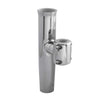 CLAMP-ON ADJUSTABLE ROD HOLDER FOR 7/8 & 1 TUBE, Stainless Steel