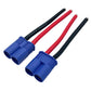 2Pairs EC8 Connector Male & Female Extension Cable with 10AWG 10cm Gauge Silicone Wire for RC Lipo Batteries Cars FPV Drones