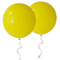 Oupking 24 Inch Big Round Latex Balloons Yellow Giant Thick Balloons 10 Packs For Party Decorations