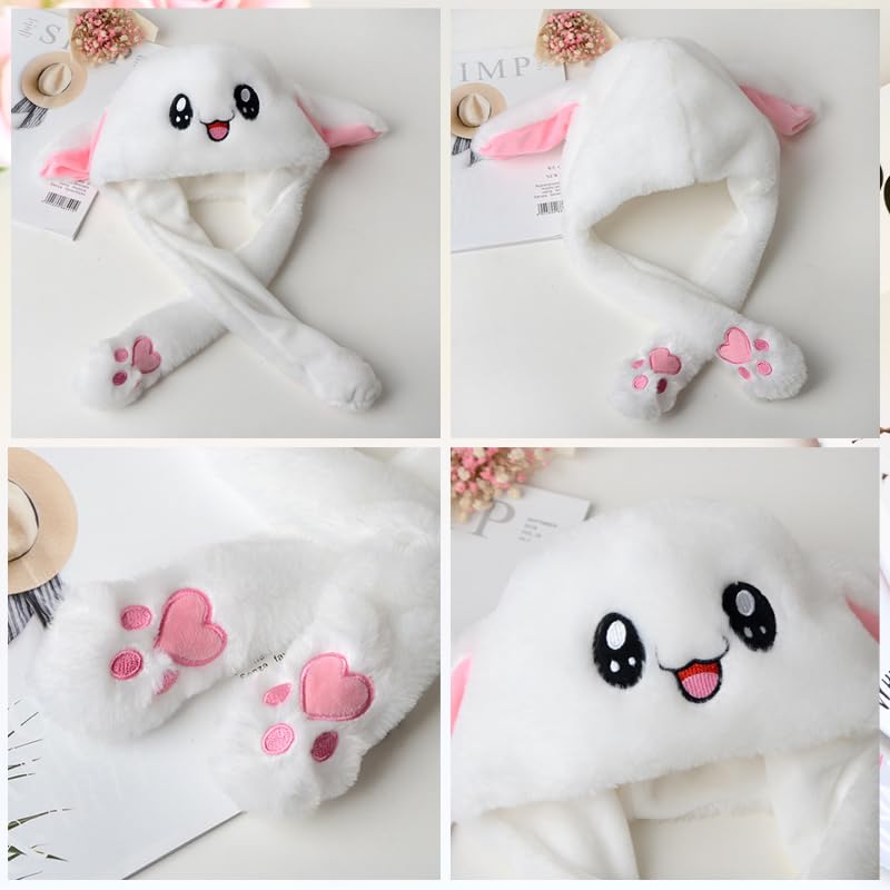 LYLPYHDP Bunny Hat, Funny Plush Bunny Hats, Plush Christmas Rabbit Hat, Party Cosplay Cute Animal Hats.